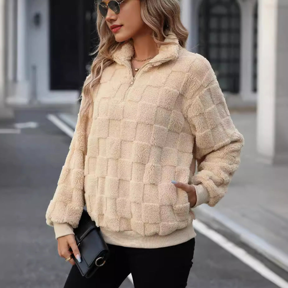 Plaid Plush Sweater