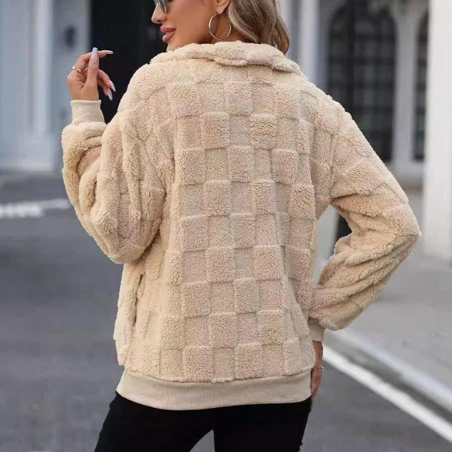 Plaid Plush Sweater