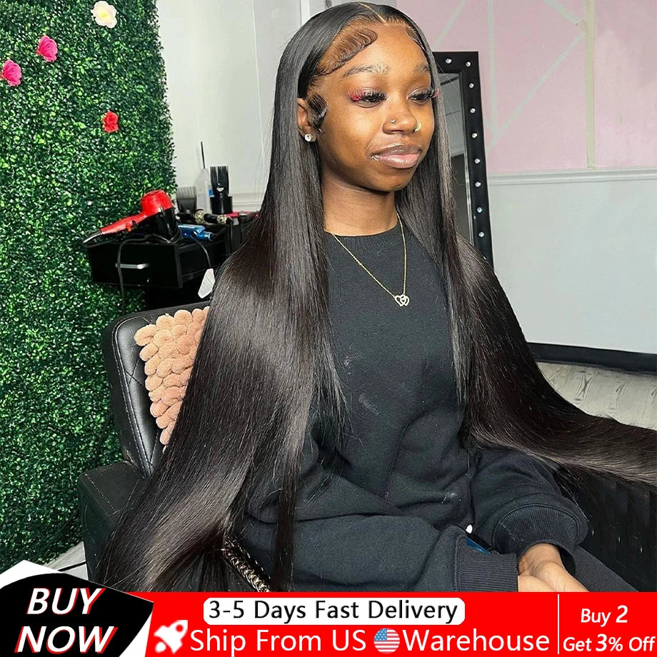 Bone Straight Human Hair Lace Front Wig