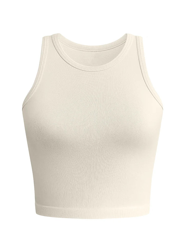 Casual Solid Wrapped Sleeveless Tank Top