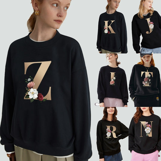 Black Pullover Initial Printed Series