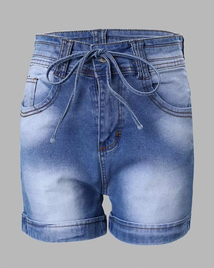 Casual High Waist Denim Shorts