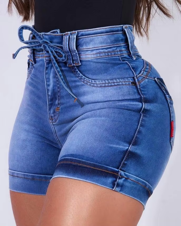 Casual High Waist Denim Shorts