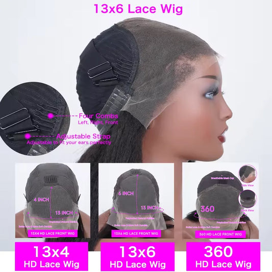 13x4 Bone Straight Lace Front Wig 30 40 Inch Lace Front Human Hair Wigs For Women 13x6 Brazilian Hair Glueless wigs Human Hair