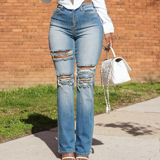 Women's Stretch Denim Trousers