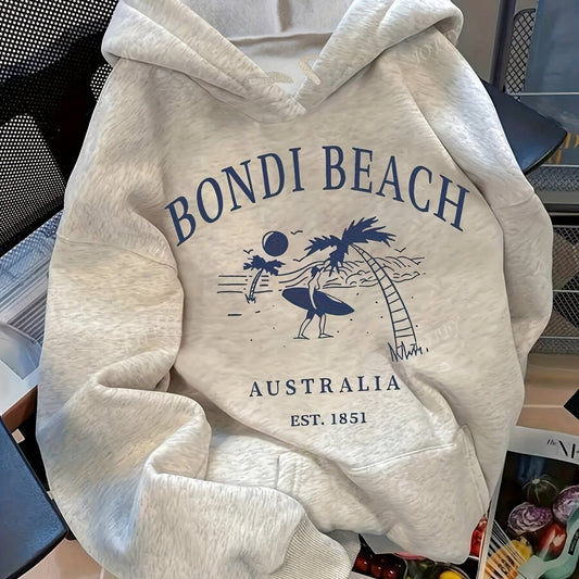 Light Gray Pullover Australian Surfing Pattern