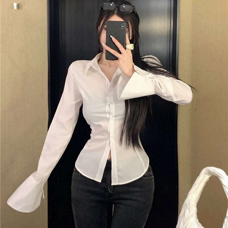 Gidyq Fashion Bandage Streetwear Blouse