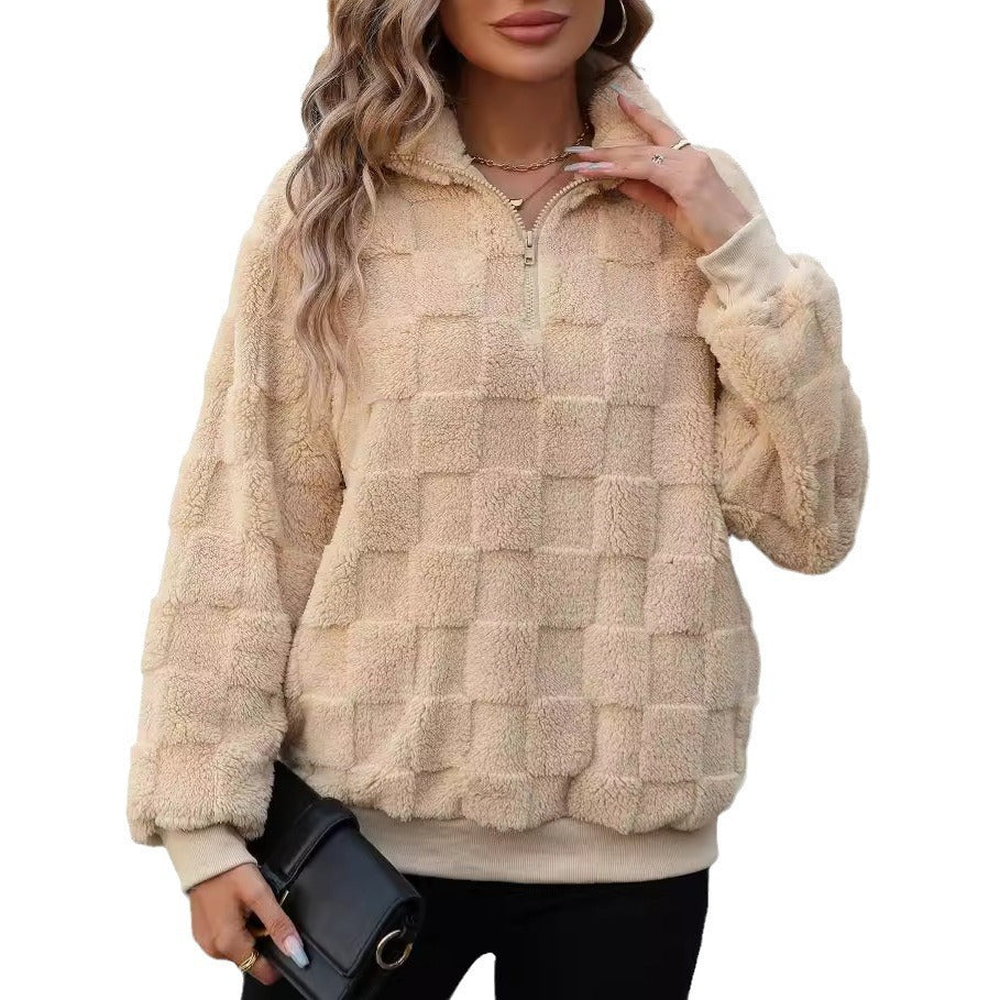 Plaid Plush Sweater